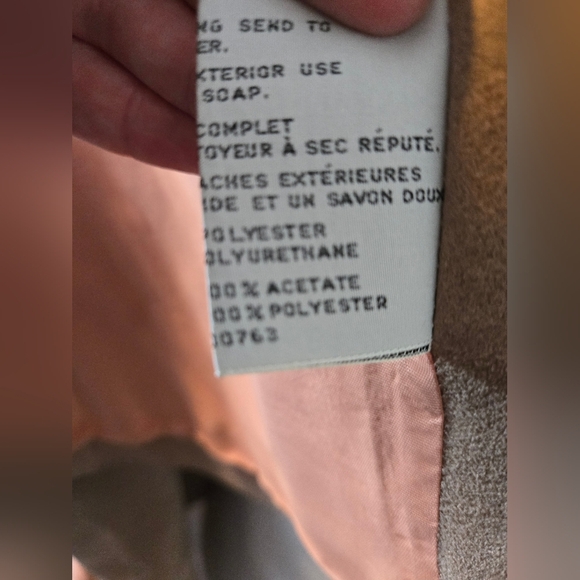 Vintage Camel Brown Faux Suede Blazer Jacket Size 10 80s/90s Retro Style - Picture 6 of 8